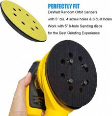 Almohadilla de lijado de repuesto de 8 agujeros de 4.92 pulgadas para lijadora orbital aleatoria - Multicolor - Ver 4