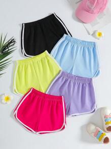 Jovem Primavera Verão Arco-Íris Menina 5-Core Esportivo e Casual Shorts