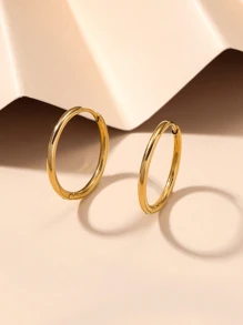 1 对女孩环形耳环 环形耳环 防过敏耳环 轻质吊坠耳环 - 彩色 - 查看 8