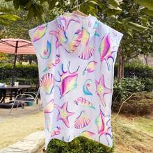 1 Peça Roupão de Banho Infantil, Roupão de Praia Infantil para Bebês e Crianças Pequenas, Toalha de Banho com Capuz de Microfibra Usável, Tartarugas, Flamingos, Unicórnios, Degradês, Rosquinhas, Listras, Tema de Palma, Casamento de Verão, Decoração de Casa de Banho, Volta às Aulas