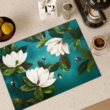1 pezzo Sottopentola da bar con stampa di stile pittorico a tema fiore di magnolia, tappetino di drenaggio, tappetino di drenaggio in gel di silice per macchina da caffè, tappetino di drenaggio in gomma morbida, antiscivolo, super assorbente e resistente all'usura, per decorazione di tavoli da pranzo, ristoranti, cucine e patio, forniture per la cucina domestica - JQLSD-693 - Visualizzare 3