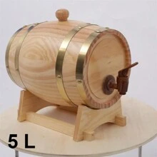 1pc 3L/5L Wooden Wine Barrel With Stand, Spigot And Stopper, Suitable For Aging Whiskey, Wine, Rum, Scotch, Customizable Whiskey Barrel, Mini Wooden Whiskey Barrel - Multicolor - View 13