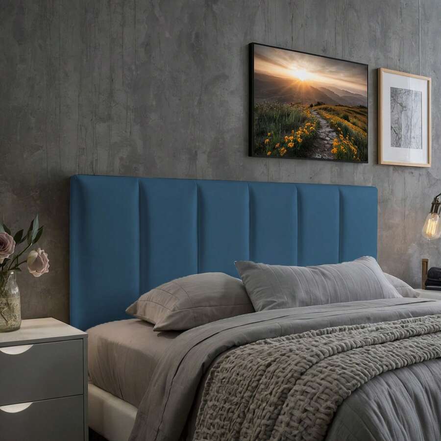 Upholstered Box Bed Headboard 20x45 - Various Sizes - 水鴨藍 - 查看 1