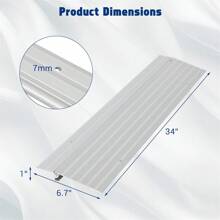 Threshold Ramps For Doorways, Door Threshold Ramp 1"/2"/3"/4"/5" Rise, Aluminum Entry Threshold Ramp For Doorways, Weight Capacity 700 LB - 1 Inch - View 2