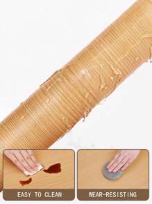1 Roll Of Light Color Wood Grain Contact Paper, Artificial Wood Texture Self-Adhesive Wallpaper Oil-Proof And Waterproof, Suitable For Walls, Cabinets, Tables, Chairs, Room Background Renovation Stickers