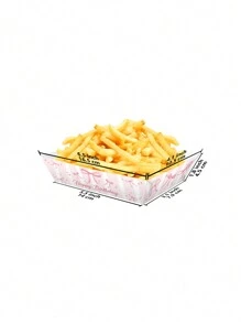 12 قطعة من علب الطعام الورقية الوردية المزينة بشريط فيونكة، صواني لتقديم الوجبات الخفيفة، إكسسوارات لحفلات عيد الميلاد والزفاف، حامل طعام للفشار والناتشو واللقاءات، اكسسوارات للصور الفوتوغرافية