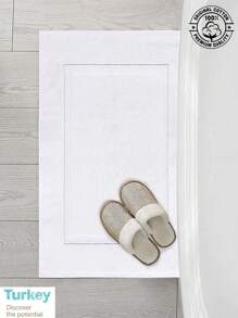 五星级酒店级浴室垫，防滑浴室地毯，吸水浴室地垫，加厚浴室地毯，适用于浴室、盥洗室、卫生间入口，大号 28 英寸 X 20 英寸（50 x 70 厘米）夏季、假日家居浴室装饰 - 白色 - 查看 1