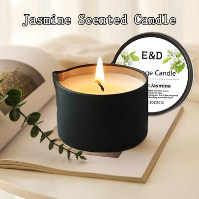  Vela perfumada Evoduck, vela en lata, adecuada para dormitorio y baño, fragancia de larga duración, contiene aceites esenciales y fragancias, regalo perfecto para familiares y amigos, vela perfumada en frasco, adecuada para viajes, cumpleaños, Día de San Valentín o Día de la Madre, set de regalo de vela perfumada/2oz