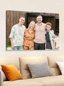 1Pc Custom Picture Print On Canvas With DIY Frame,Suitable For Wall Decoration Wedding Or Home Decor Gift For Friends And Family Customize Pictures Of People Scenery Lovely Pets And Daily Life. Anniversary Of Friends, Valentine's Day, Mother's Day, Birthday, Children's Day, Unique Ideal Gifts For Her Boyfriend,Girlfriend For Valentine's Day,For Anniversaries,For Weddings Living Room,Home