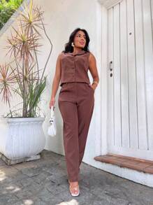 Luis Twill Fabric Set - Marrón - Ver 1