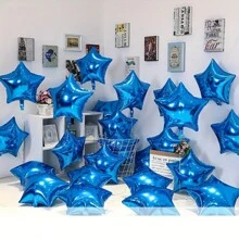 18英寸五角星铝箔气球，10个/包，非常适合婚礼、生日派对、节日装饰 - 彩色 - 查看 12
