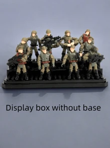 Figuras de bloques de construcción militares - Set de 12 modelos en miniatura, perfectos para la construcción de escenas, juguetes en bolsas ciegas al azar