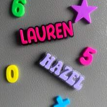 1 pièce Aimant de réfrigérateur personnalisé avec nom, aimants de nom de famille, aimants de nom de casier, aimants personnalisés de nom de réfrigérateur, aimants de nom en acrylique, cadeau idéal pour la famille et les amis, aimants pour réfrigérateur