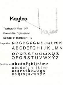 1PC Personalized Children Boys And Girls Simple DIY Name Stainless Steel Necklace, Fashionable Personalized Simple Cursive Alphabet Font Stainless Steel Five-Pointed Star Choker Necklace, Birthday Jewelry Family Holiday Gift For Mother On Mother Day Silver,Customized For Delicate Gift For Kids, Baby Shower,Back To School Winter Gift Ideas Boy Girl Valentine's Da(Complimentary Beautifully Packaged Gift Box)