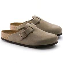 Birkenstock Boston Soft Footbed Taupe Suede 0560771 New