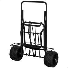 Aktive Chariot de plage pliable avec grandes roues et corde de maintien