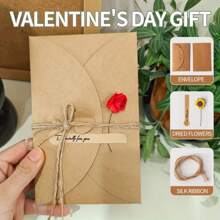 1set Customized Greeting Cards With Wooden Photo Album - Personalized DIY Cards For Anniversaries, Birthdays, Valentine's Day, Christmas, Thanksgiving - Suitable For Boyfriends, Girlfriends, Mother's Day, Father's Day, Pets - Includes Decorative Twine And Stickers,Back To School,School Supplies
