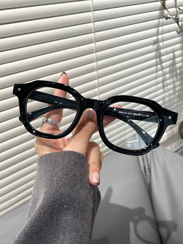 Extra Large 154mm Vintage Style 0 Diopter Glasses, Unisex Clear Lens Eyeglasses Frame, Versatile For Daily Life, Work, Travel, Fashion, EU And US Style