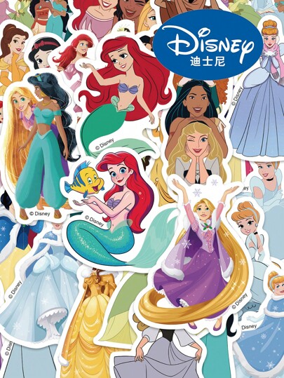 Disney Disney 50 Disney Princess Stickers To Paste On Books, Diaries, Mobile Phone Cases, Laptops, Tablets, Holiday Birthday Gifts, Reward Stickers