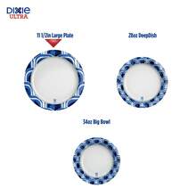 Dixie Ultra Disposable Paper Plates, 11", Multi-Color, 25 Count