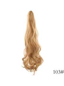 Pear Small Claw Clip Ponytail Extensions, 18 Inch Small Curly Wave Clip Ponytail Extensions, Women's Layered Synthetic Hair Accessories