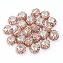 10pcs/Pack Shambhala Crystal Multi-Color Large Hole Beads 14mm, Fashionable Rhinestone Colorful Shiny Y2K Beads, Suitable For Handmade DIY Bracelet Necklace Jewelry Craft, Charms, Phone Chains, Key Chains