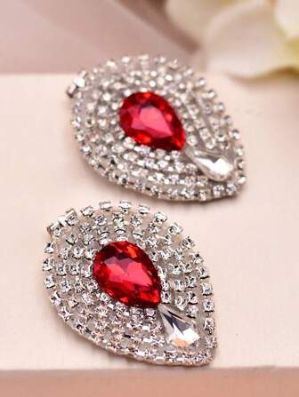1 Pair Rhinestone Chains Removable Decorative Shoe Clips, Suitable For Women's Formal/Business Occasion High Heels And Flats
