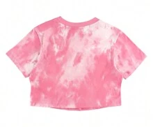 Adidas Crop Tee Womens Active Shirts & Tees - Pink Cloud/White - View 3