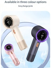 YITUMU 3000mAh 1300RPM Portable Handheld Fan, Adjustable Turbo Mini Fan, LCD Digital Display, 199 Speeds, Rechargeable, Silent Hair Dryer For Travel/Camping/Outdoors, Gift For Women Men