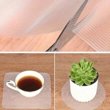 厨房橱柜和抽屉防油防水垫 - 防水防油搁板保护垫，带罗纹透明设计，房间装饰，厨房装饰，浴室装饰，卧室装饰。适用于冰箱和浴室储存