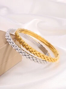 1 pieza de pulsera de acero inoxidable con engranaje y diseño de moda, joyería adecuada para hombres y mujeres para uso diario, festivales de música y fiestas