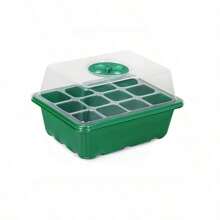 3pcs/Set 12-Hole Seeding Tray, Multi-Purpose Planting Box For Your Garden - Vegetables, Fresh Flowers, Seedlings, Cuttings, 3-Piece Set Includes Cover, Insulation Layer And Moisture Board For Optimal Germination