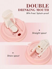 1个17盎司(约500毫升)花卉图案不锈钢保温旅行咖啡杯,保温或保冷长达12小时,双层杯盖设计,防漏便携,是送给女士、男士或情侣的理想礼物,非常适合办公室或户外活动。 - 粉紅色-櫻花 - 查看 5