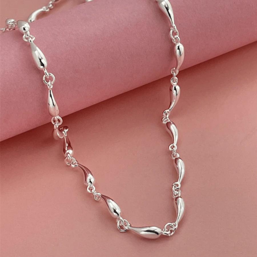 Collar de plata de ley 925, collar de lujo, regalo de joyería elegante, para uso diario