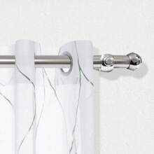 Simple Curtain Rod 3 Meters 19mm Bedroom Living Room Ready To Install Tube Bar Model Support - 鉻合金 - 查看 3