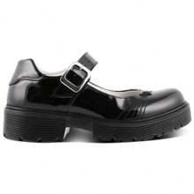 Dominiq Girls School Shoe Model 2769 - Black and White - View 2