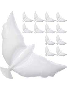 Set de 4 globos/1 globo blanco para lanzamiento al cielo conmemorativo, farolillos blancos tipo ángel para decoración de funeral, celebrar la abundancia de la vida, feliz cumpleaños en el cielo - Globos para boda - Suministros