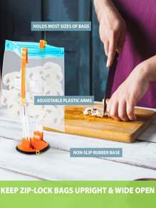 Older,Plastic Bag Holder Stand,Baggy Rack Holder For Food Prep ,Food Prep Bag/Plastic Freezer Bag Holder, Meal Planning/Prep Bag Holders, More Convenient For Packing And Packaging Food, Fruits, Food, Salads, Etc., Suitable For Daily Use, Homes, Kitchens