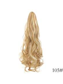 Pear Small Claw Clip Ponytail Extensions, 18 Inch Small Curly Wave Clip Ponytail Extensions, Women's Layered Synthetic Hair Accessories