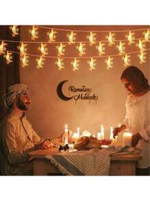 1Pc Warm Color LED Waterproof Star Light String, Full Sky Star String Light Battery Powered -1.5m 10LED/2m 20LED/3m 20LED, Suitable For Decorating Trees For Weddings, Camping, Birthday Parties, Home Terrace Decoration Lights, Best Gifts For Birthdays, Gardens And Balconies, DIY Walls