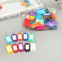 10/30/50Pcs Random Color Key Tags With Labels Plastic Prevent Missing Key Identifiers Luggage Bag Accessories Car Accessories Bag Charm School Cute Goth Y2k - Multicolor - View 9