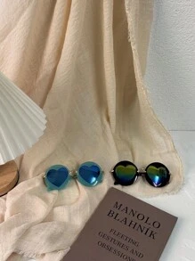 1pc Ultra-Light Children Glasses, Comfortable Wear, Fashionable For Photo Shooting, Party, Travel, Personalized, Cute Heart-Shaped Design