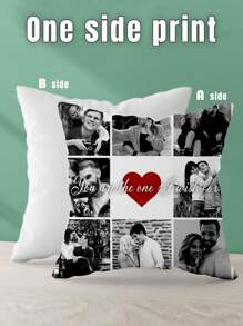 Customizable Double-Sided Printed Pillowcase DIY Pattern Sofa Cushion Cover Home Decor Personalized Gift - Black - View 6