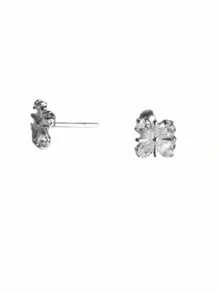 1 Pair Premium S925 Sterling Silver Cubic Zirconia Cross & Flower Stud Earrings, Elegant Fashion Jewelry Gift For Women, Couples, Friends, Holidays