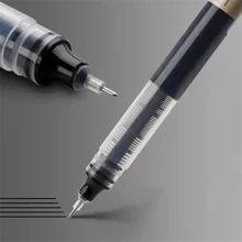 10pcs Liquid Ink Ballpoint Pens, Quick Drying For Signature, 0.5mm Nib, Black/Blue Ink, School & Office Supplies,Back To School
