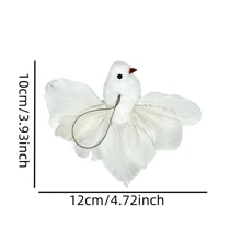 1 件逼真的塑料展翅和平装饰、复活节花园/庭院装饰、摄影道具 - 彩色 - 查看 3