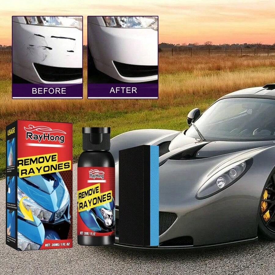 汽车摩托车漆面划痕修复剂抛光划痕去除翻新修复剂车漆保养修复让爱车恢复 - 30毫升跟海綿擦(盒裝) - 查看 1