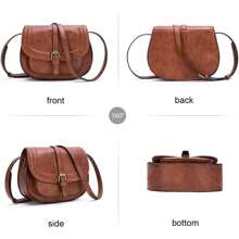 Crossbody Bags Women, Small And Boho Body Handbags, Vegan Leather, - Nửa đêm đen - Xem 5