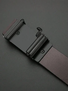 1pc Men's Business Metal Automatic Buckle Belt, Car Head Shaped, For Teenagers & Fashion, Stylish