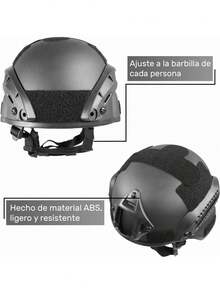 Casco táctico Airsoft Paintball Mich 2001 con NVG y rieles laterales, casco de paintball táctico ajustable para protección militar, casco táctico militar Airsoft Paintball protector de cabeza con soporte para cámara de acción de visión nocturna
